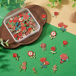 Colgantes de esmalte de aleación 48pcs 12 estilos&nbsp;ENAM-TA0004-12