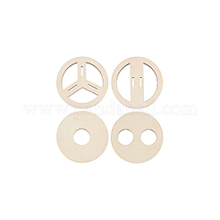 2 Satz Dochthalter aus Sperrholz&nbsp;WOOD-BC0001-24B