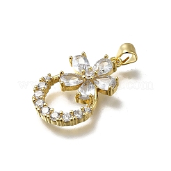 Латунные микро проложить кубического циркония подвески&nbsp;KK-C090-21G