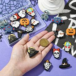 20 Stück 10 Stile Halloween Themen Lebensmittelqualität umweltfreundliche Silikon Fokalperlen&nbsp;SIL-CJ0001-71