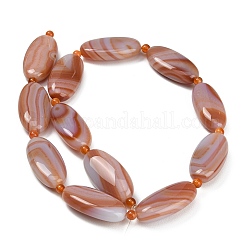 Нити бусин из натурального красного полосатого агата&nbsp;G-B178-U01-01