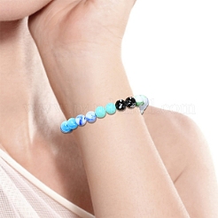 Наборы для изготовления браслетов из круглых акриловых бусин своими руками&nbsp;DIY-YW0009-31