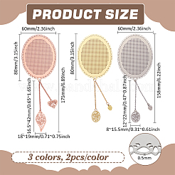 6 шт. 3-х цветные латунные закладки AJEW-PH0012-51