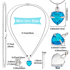 Kit fai da te per realizzare una collana con ciondolo a forma di urna in vetro di marzo&nbsp;DIY-CN0001-82J