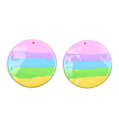 Большие подвески из натуральной оболочки Capiz SSHEL-T012-09