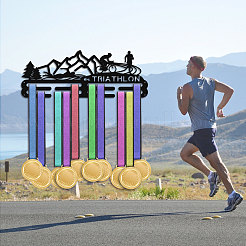 Спортивная тема железная вешалка для медалей настенная стойка для дисплея ODIS-WH0021-525