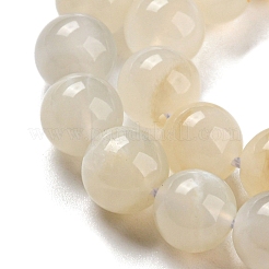 Натуральный белый лунный камень бисер пряди&nbsp;G-I268-A-8mm-01