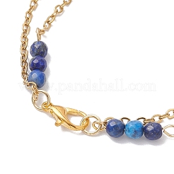 3шт. многорядные браслеты из натуральных и синтетических драгоценных камней BJEW-JB12122