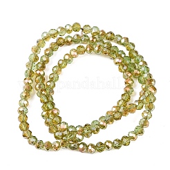 Стеклянные бусины с гальваническим покрытием &nbsp;EGLA-A034-T4mm-J02