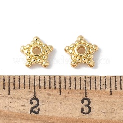 Tappi di perline fiore in ottone&nbsp;KK-F892-34G-02