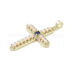 Настоящие 18к позолоченные латунные подвески с микропаве и кубическим цирконием&nbsp;KK-A209-12A-G