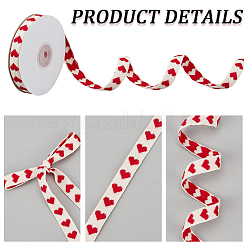 1 Rolle Valentinstagsband aus Polycotton (Polyester-Baumwolle)&nbsp;OCOR-CY0003-30