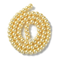 Экологичные нити жемчужных бусин из окрашенного стекла HY-A008-6mm-RB072