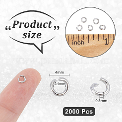 2000 шт. Открытые соединительные кольца из нержавеющей стали 304&nbsp;STAS-UN0062-99