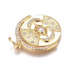 Латунные микропаве прозрачные подвески с фианитом&nbsp;ZIRC-O035-09G