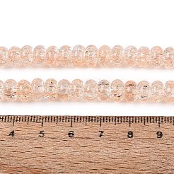 Fili di perline di vetro trasparenti screpolate&nbsp;GLAA-N069-02A-06