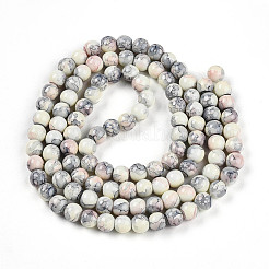 Выпечка окрашенные стеклянные бусины пряди&nbsp;DGLA-N003-8mm-C05