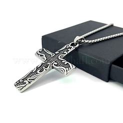 Крест из нержавеющей стали мужские винтажные хип-хоп подвески ожерелья HX7387