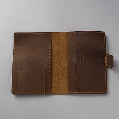 Прямоугольная кожаная обложка для путешествий на паспорт AJEW-WH20007-06A