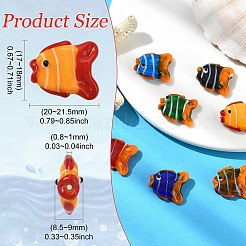 7pcs 7 Farben handgemachte Bunte Malerei-Perlen&nbsp;LAMP-CJ0003-01