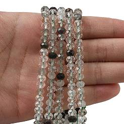 Нити бусин из натурального зеленого кварца лодолита G-D344-A28