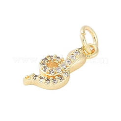 Подвески из латуни с покрытием из прозрачного кубического циркония&nbsp;KK-Z060-01G-01