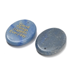Anhänger aus natürlichem blauem Aventurin (gefärbt und erhitzt)&nbsp;G-K353-06F