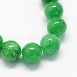 Natur gefärbt gelbe Jade Edelstein-Korn-Stränge&nbsp;G-R271-6mm-YXS19