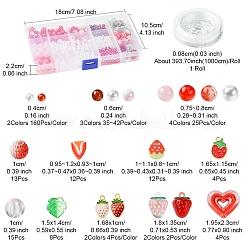 Акриловые бусины с АБС-пластиком&nbsp;DIY-FS0007-55