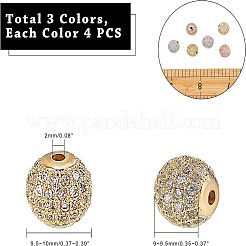 Cremagliera in ottone placcatura perline zirconi&nbsp;ZIRC-NB0001-35