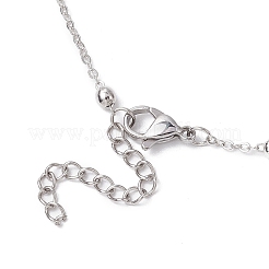 Гальванические ожерелья с подвесками из натурального кварца&nbsp;NJEW-JN04967