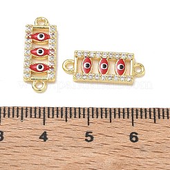Dijes de conector de circonio cúbico transparente con micro pavé de latón&nbsp;CU-CBA6305-11G-B