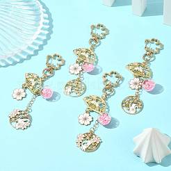 Подвесные брелки из сплава эмали&nbsp;HJEW-FS00052-03