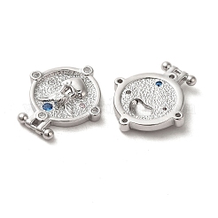 Латунные микропаве прозрачные подвески с фианитом KK-G481-07P