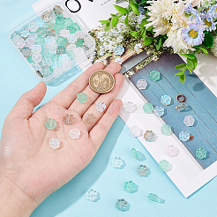 100шт 4 цвета прозрачные стеклянные бусины GLAA-OC0001-35