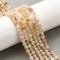 Природный желтый кварц нитей бисера&nbsp;LS-G-G155-B03-01-A