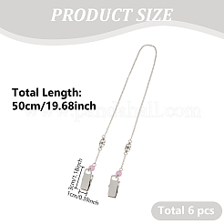 6 шт. цепочка-зажим для салфеток из сплава&nbsp;AJEW-GO00048