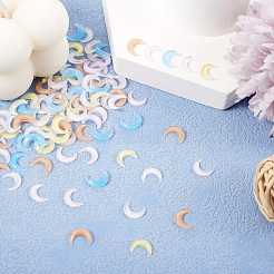 120 шт. 6-цветные 3D-кабошоны из смолы в форме луны MRMJ-TA0001-31