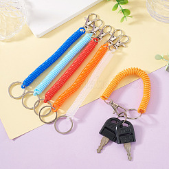 6 portachiavi a molla retrattile a spirale in plastica&nbsp;KEYC-TA0004-83