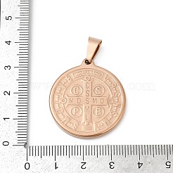 Pendentifs en acier inoxydable 304 avec placage ionique (IP)&nbsp;STAS-A053-24C-RG
