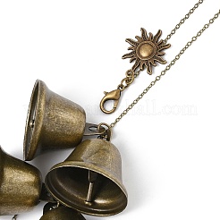 Железный колокольчик и сплав подвеска для ключей украшения&nbsp;HJEW-JM03429-03