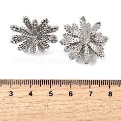 Серьги-гвоздики в виде цветка из латуни EJEW-H171-02A-P