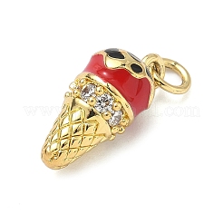Pendentifs avec zircon cubiques à micro-pavés en laiton&nbsp;KK-H255-03G-01