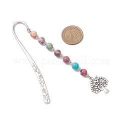 Закладка-крючок из тибетского серебряного сплава AJEW-JK00390