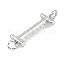 Breloques de connecteur de lettre en acier inoxydable 304&nbsp;LS-STAS-M108-01P-09