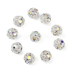 Латунные бусины со стразами  RB-A011-8mm-28S