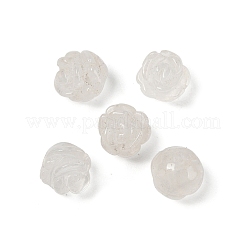 天然石クオーツクリスタルビーズ  ロッククリスタルローズ  7.5~8x7.5~8x7~9mm  穴：0.8~1mm&nbsp;G-O156-A-34