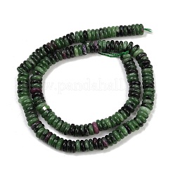 Натуральный рубин в цоизита бусин пряди G-Q159-B25-01