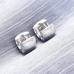 真鍮製フープピアス  ラックめっき  長持ちメッキ  鉛フリー＆カドミウムフリー  プラチナ  9x8mm&nbsp;EJEW-Q015-21B-P