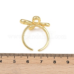 Латунь регулируемые манжеты кольца RJEW-C139-01G